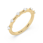 0.15 TCW Round Cut Lab Grown Diamond Wedding Band Gift For Her Mapple Gems
